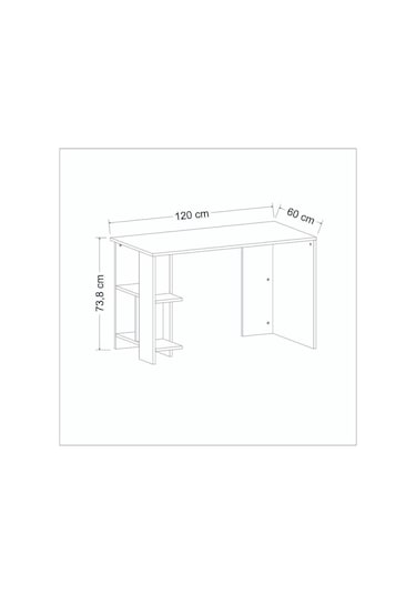 Alya Çalışma Masası Safir Meşe - Bej Bej