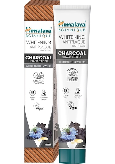 Beyazlatıcı Plak Karşıtı Diş Macunu 75ml Ecocert Cosmos Sertifikalı Organik Aktif, Kömür