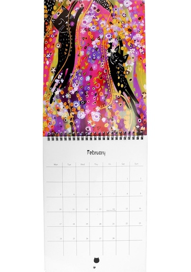 Kedi Resimli Duvar Takvimi Ortaçağ Kedi Resimleri Duvar Takvimi