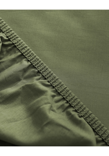 Manon Tek Kişilik %100 Pamuk Ranforce Lastikli Çarşaf - Haki Çok Renkli