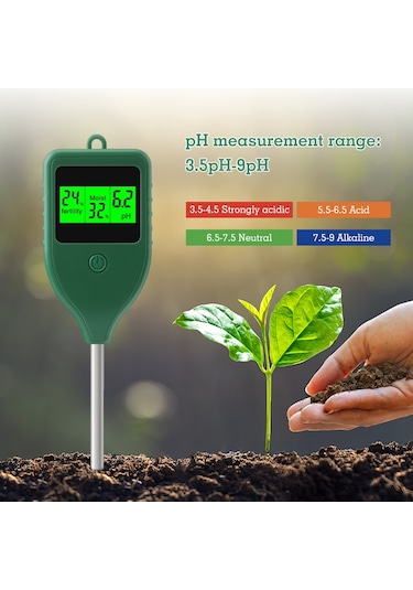 Hallow Lepmerk-3 İn 1 Toprak Ph Ölçer Toprak Nem Ölçer Çiftlik Bahçe E24928