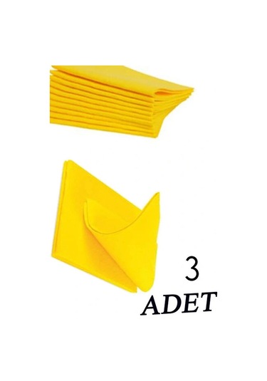 Acord Sarı Temizlik Bezi 3'lü 35x38 Cm Sarı
