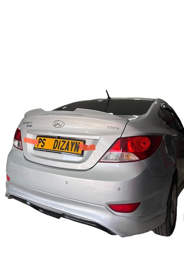 Hyundai Accent Blue Plastik BOYASIZ Spoiler