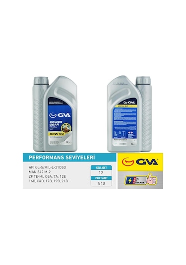 Gva Şanzıman Yağı 80w90 1 Lt Apı Gl-5 IS00-GVA 9920750