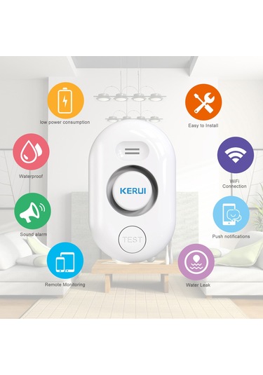 Symbee Keruı Wifi Akıllı Su Tespit Cihazı - 2.4ghz Kablosuz, Akıllı Telefon Uygulaması İle Uzaktan Kontrol, Ip66 Su Geçirmez, Kr-wd62 Modeli