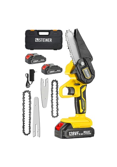 Steiner 128 Vf 10 Ah Akülü Dal Budama Çift Pala Çift Zincir Sarı