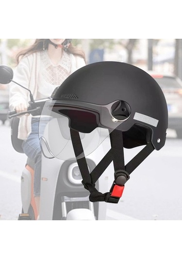 Neevoyu Siyah Elektrikli Araç Kaskı - 3c Onaylı Güvenli Korumalı Kask