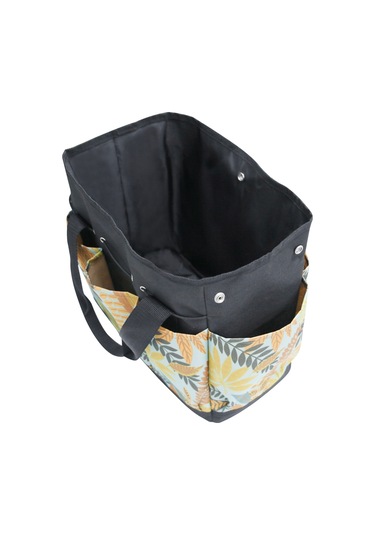 Qingmipy Su Geçirmez 9 Cepli Bahçe Alet Çantası - Taşınabilir Ve Dayanıklı Bahçe Organizatörü Siyah