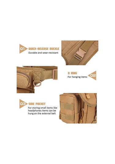 Padalink "800d Naylon Dayanıklı Outdoor Bacak Çantası - Su Geçirmez, Çok Cepli, Molle Sistemli, Ayarlanabilir" Çok Renkli