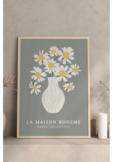 Ahşap Çerçeveli Mdf Tablo Seti Matisse, Bohem, Kusama Salon Ve Oturma Odası İçin Çt3009 42 X 62