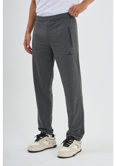 Shooter Sportswear Mevsimlik Antrasit Erkek Eşofman Altı Rahat Kalıp Fermuar Cepli Düz Paça Antrasit