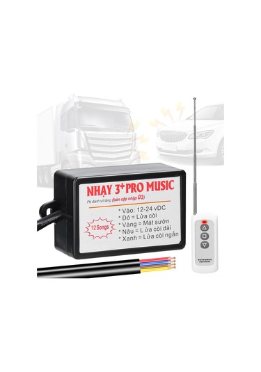 Honmex Araba Klakson Kontrol Cihazı 12 Ses Efekti 12-24v Kumanda İle Ses Ayarı Pil Dahil