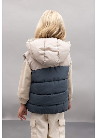Defacto Erkek Bebek Su İtici Polar Astarlı Blok Renk Desenli Kapüşonlu Şişme Yelek A2848A524AUGR314 Gri Defacto Erkek Bebek Su İtici Polar Astarlı Blok Renk Desenli Kapüşonlu Şişme Yelek A2848A524AUGR314 Gri