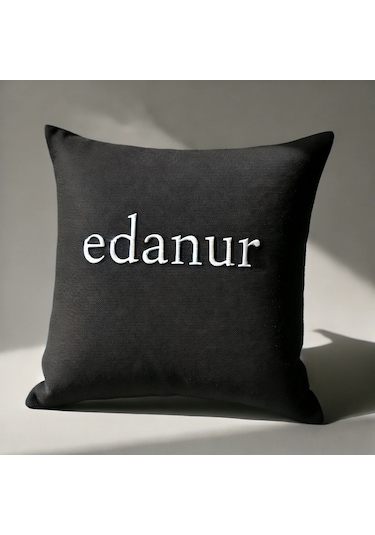 Br Demor Home Kişiye Özel Nakışlı Soft Series Panter Siyahı Kırlent, Yastık Kılıfı Panter Siyahı