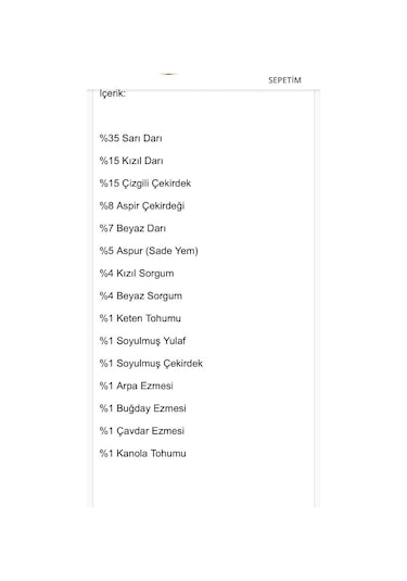 Vivid Paraket Yemi 5 KG Çuvalda Bölme