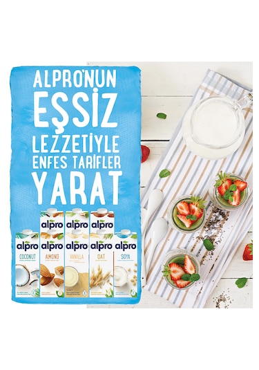 Alpro Vanilyalı Badem Sütü 4 x 1 L