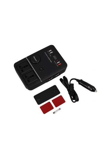 Olesson 1661 Dc 12-24v 200w Oto Araç Power İnverter 2x Çakmak Girişi - 2x Type-c - 4x Usb - 2x 220v