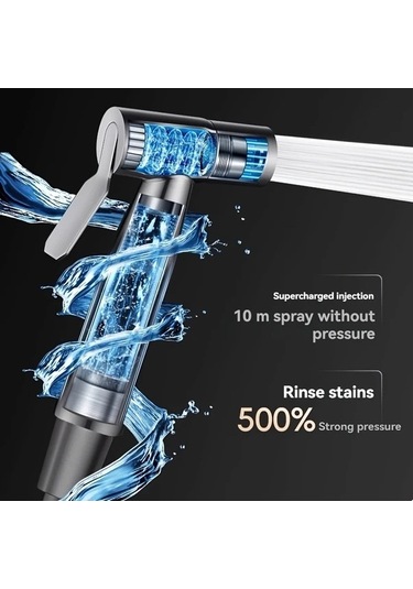 Fastbuy Challenger Altın Yüksek Basınçlı El Duşu Seti - Paslanmaz Çelik Sprey Tabancası - Kendinden Temizlenir Altın Renk Altın