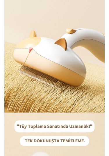 Raikou Kedi ve Köpek Tarağı Beyaz - Sarı