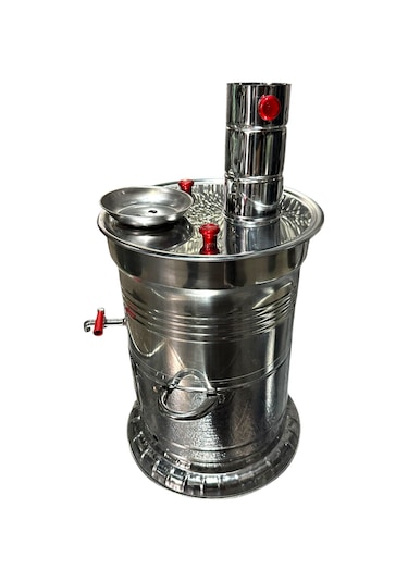 Odunlu Tek Musluklu Çelik Semaver 5 Lt -126