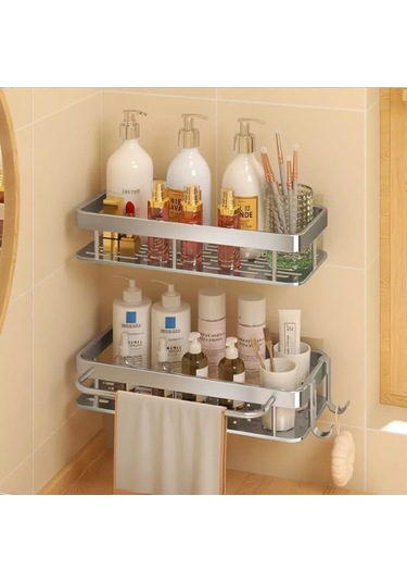 Fashion Baisj Banyo Ve Mutfak İçin Raf 2 Adet 196295231 Gümüş