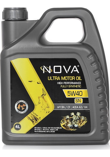 Nova 5W-40 Apı: Sn Acea: A3/B4 Motor Yağı 4 L