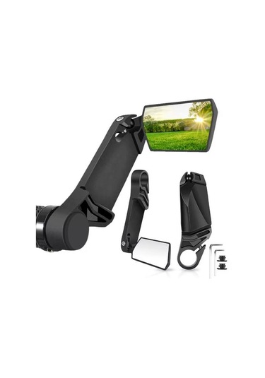 Xbyc 419 360 Dönebilir Katlanabilir Dayanıklı Gidon Boynuzlu Bisiklet Dikiz Aynası