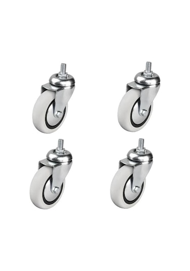 4 Adet Hts Döner 3/8 Vidalı Mobilya Tekeri Çap : 74 Mm Kod : 352