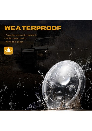 Suofeng 7 İnç 150w Led Far: 4 Işık Modu Yüksek/düşük, Sinyal, Gündüz , 6500k, Ip67, Jeep/hummer Uyumlu, H4/h13 Bağlantı