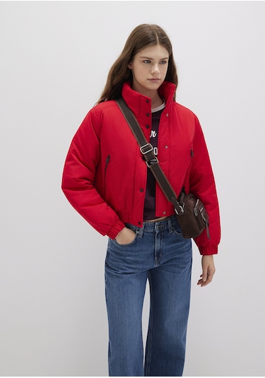 Mavi - Kırmızı Ceket 1110269-90367 Kırmızı