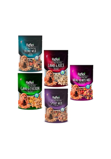 Reflex Semi-Moist Süper Karışık Paket Köpek Ödülü 5 x 150 G