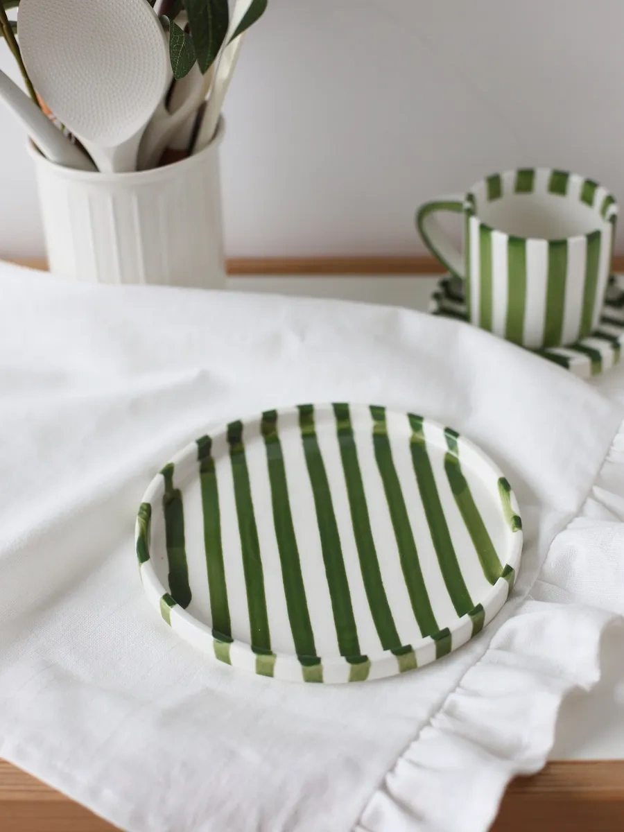 Home Lovers Kenarları Olan Düz Seramik Servis Tabağı 367988131 Sütlü