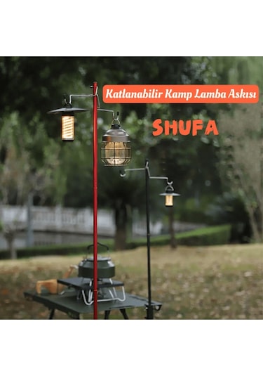 Shufa Katlanabilir Kamp Lamba Askısı Siyah