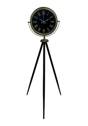 Vintage Roma Rakamlı Modern Tripod Ayaklı Saat Çok Renkli