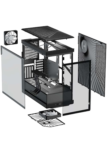 Hyte Y40 Siyah Temperli Cam Usb 3.2 Atx Mid Tower Gaming Kasa Cs-hyte-y40-b