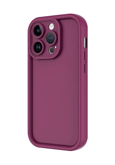 İphone Uyumlu 14 Pro Max Kılıf Kamera Korumalı Klfs Ananas Kapak - Pembe Koyu Pembe Koyu