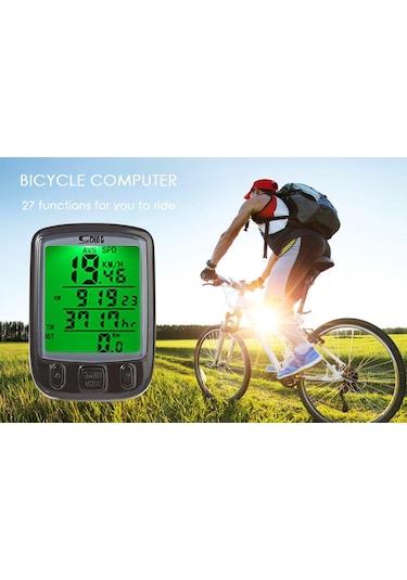 Sunding Sd563 Bisiklet Km Hız Sayacı Su Geçirmez Lcd Ekran Siyah