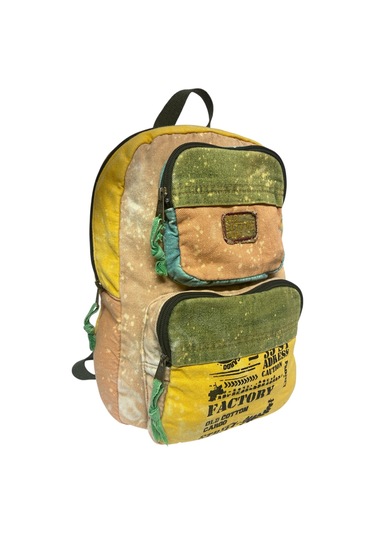 Kaliteli Tek Bölmeli Vintage Disayn Günlük Sırt Gezi Okul Seyahat Çantası Jannie Bag 27 Cm X 40 Cm Sarı