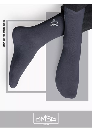 Omsa Pamuklu Desenli Yüksek Çoraplar 5 Çift Set 104594712 Koyu Gri