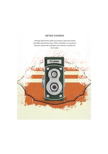 Torima CMR44 Mini Retro Dijital Fotoğraf Makinesi Yeşil