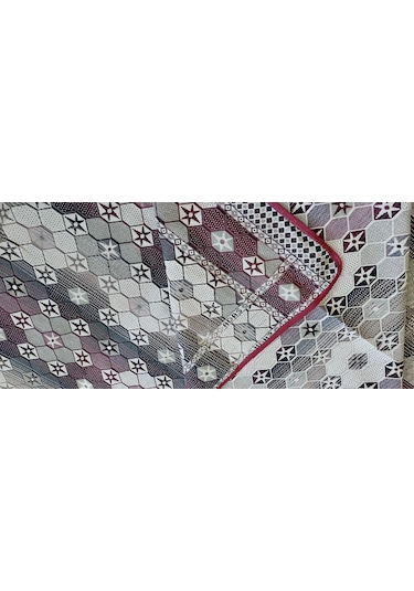 6m2 Staring Desen Serme Biyeli Halı Örtüsü Bordo - Krem