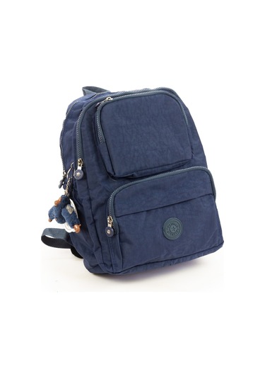 Suya Dayanıklı Krinkıl / Klinkır Kumaş Çok Gözlü Sırt Ve Okul Çantası Lacivert 8813