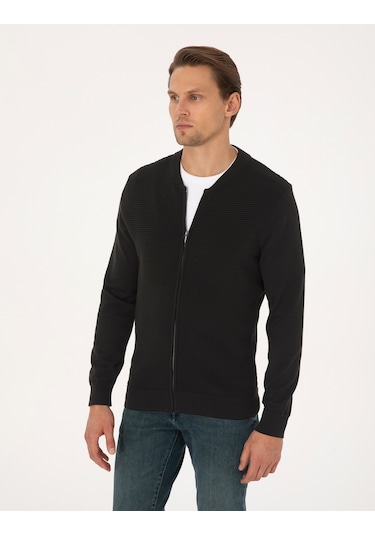 Pierre Cardin Erkek Siyah Hırka Triko 50317333-vr046 Siyah