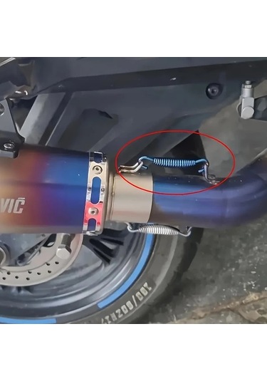 Hightower 4 Adet 2.17x1.18 İnç Evrensel Motosiklet Egzoz Yayı - Paslanmaz Çelik Dayanıklı Susturucu Aksesuarı