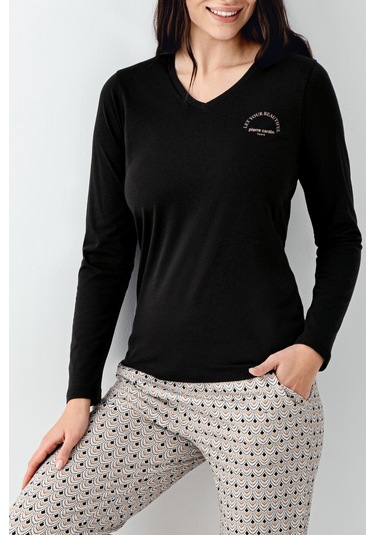 Pierre Cardin Kadın Siyah Pijama Takımı Pc9101-s-v1 Siyah