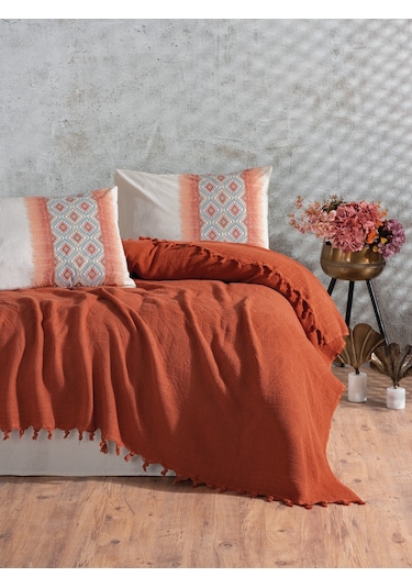 Cotton Box Jakarlı Çift Kişilik Pike Takımı Papina Tarçın