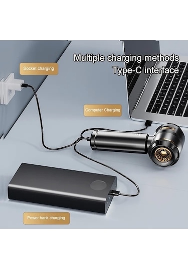 Tongxida Ahv-02 2in1 15000pa 3 Kademeli Vakumlu Üflemeli Araç Süpürgesi, Kırmızı