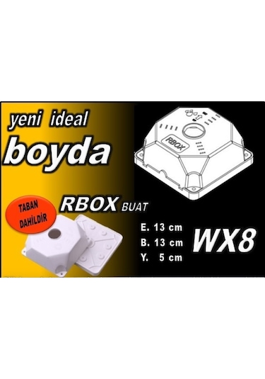 Wx8 Cctv Rbox Güvenlik Kamera Beyaz Buat + Kapağı 10 Adet