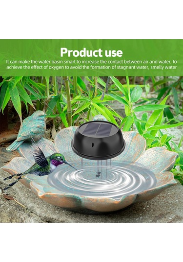 Lemestar Güneş Enerjili Kuş Banyosu Su Hareketlendirici - Pil Gerekmez, 5v 0.5w
