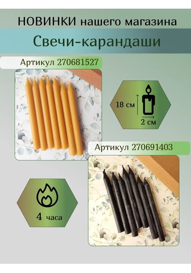 Svecnaa Amelico 15 Adet Doğal Mum 202449893 Gri